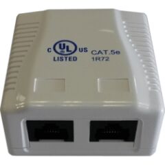 Prise monobloc 2 rj45 utp cat 5e