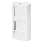 Plastron 1 rj45 22.5x45 blanc