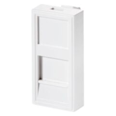 Plastron 1 rj45 22.5x45 blanc