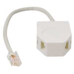 Adaptateur RJ45 M&acirc;le / 2 RJ45 Femelle 2 t&eacute;l&eacute;phones